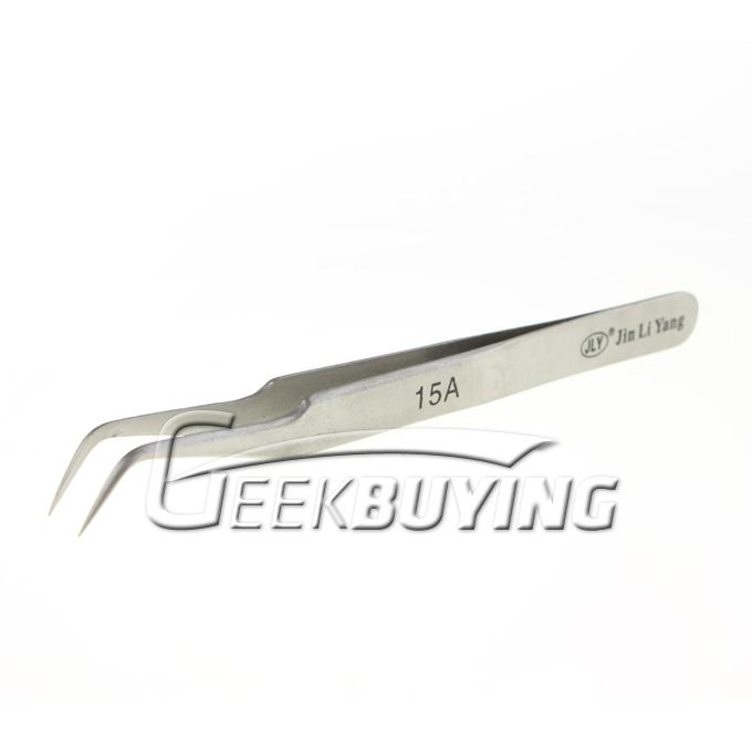 JLY Stainless Steel Precision Angled Tweezers 15A