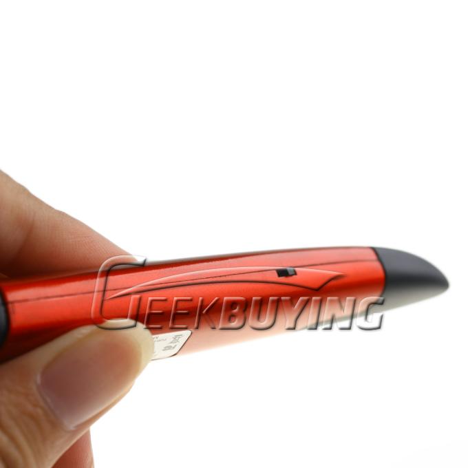GM60 2.4G Pen Mouse Pen-Shaped Adjustable 500/1000 DPI Wireless Mouse + USB 2.0 Reciever-Black&Red