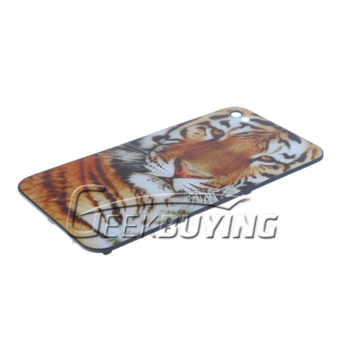 Brand New Tiger Pattern Glass Hard Battery Protective Cover Case For iPhone 4/iPhone 4S Yellow
