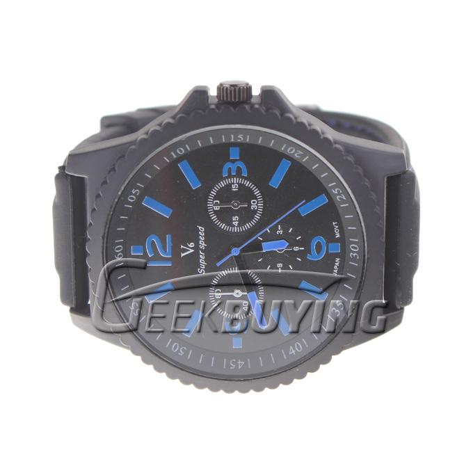 NEW Classic Stylish Silicon Strap Wrist Watch for Men Blue