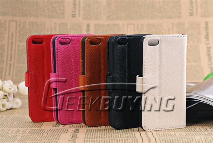 Brand New Wallet Protective Great Genuine Leather Pattern Case Cover For iPhone 5S 5 - Brown