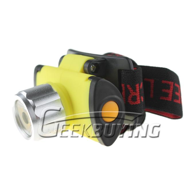 Retractable 4.5V 270LM LED White Light Zoom Headlamp Headlight Silver Yellow 3 x AAA