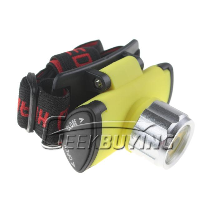 Retractable 4.5V 270LM LED White Light Zoom Headlamp Headlight Silver Yellow 3 x AAA