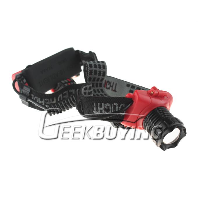 Q5 250lm 3-Mode White LED Zoomable Headlamp Red (3x AAA /1x 18650)