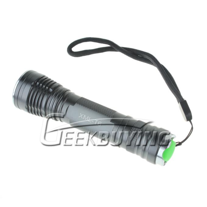 Cree XM-L T6 900LM 5-Mode White Flashlight - Silver Grey