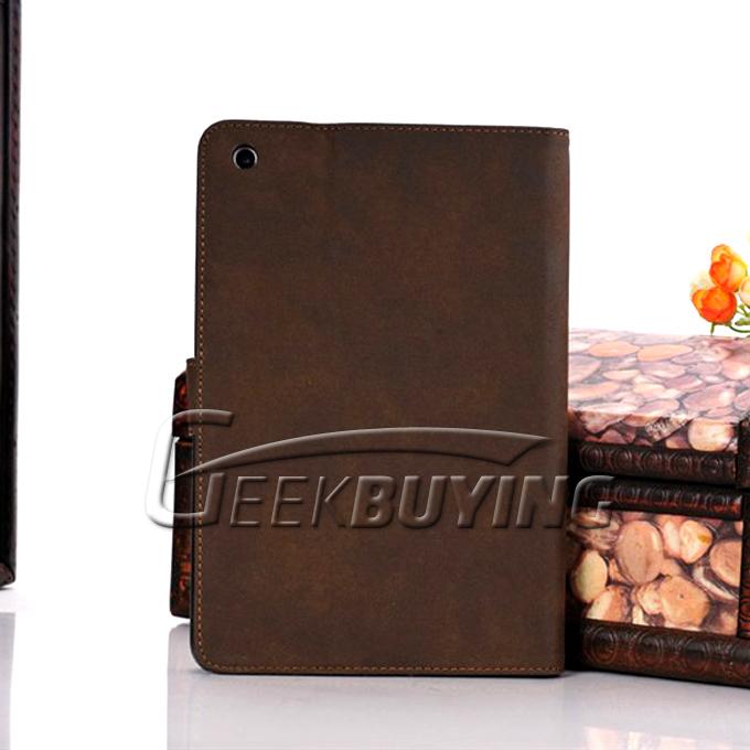 Brand New Protective Great Genuine Leather Case Cover For Apple iPad Mini - Coffee