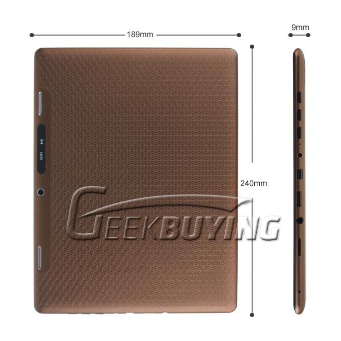 9.7 Inch GPAD A97 Tablet PC RK3066 Dual Core 1.6G Dual Camera Android 4.0 1G RAM 8G HDMI Brown