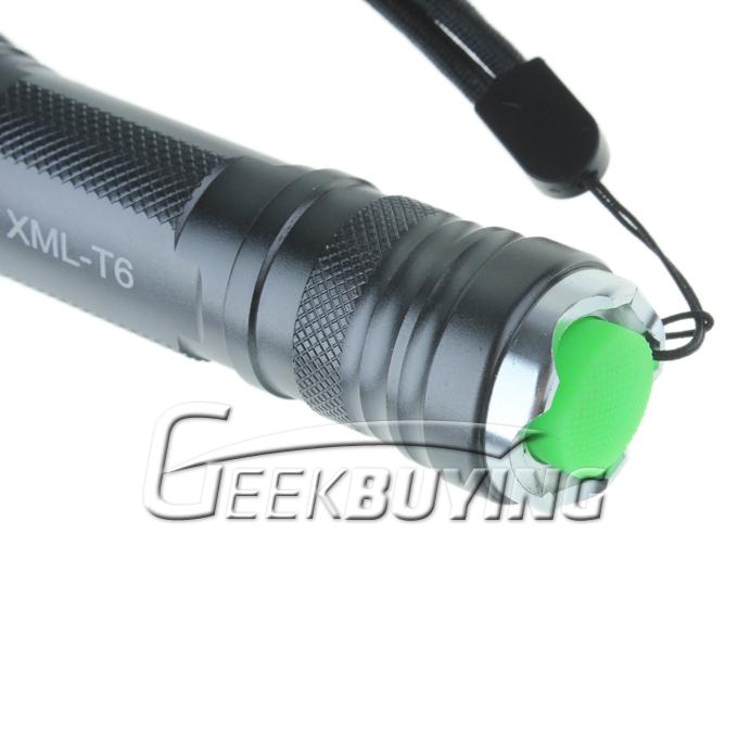 Cree XM-L T6 900LM 5-Mode White Flashlight - Silver Grey