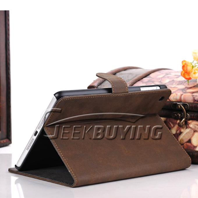 Brand New Protective Great Genuine Leather Case Cover For Apple iPad Mini - Coffee