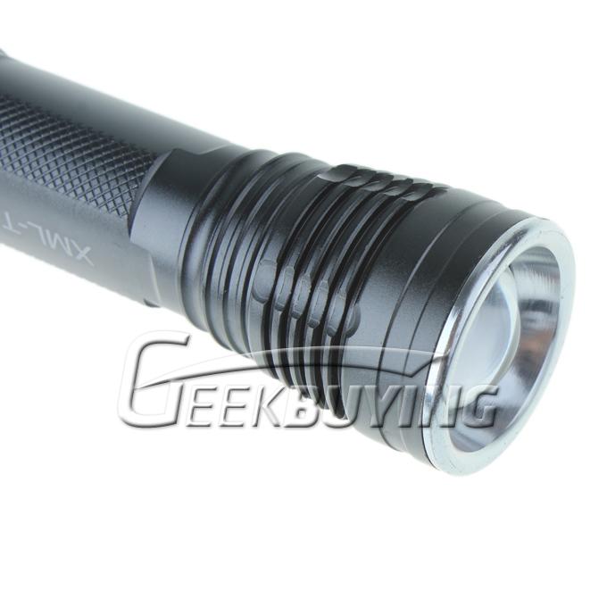 Cree XM-L T6 900LM 5-Mode White Flashlight - Silver Grey
