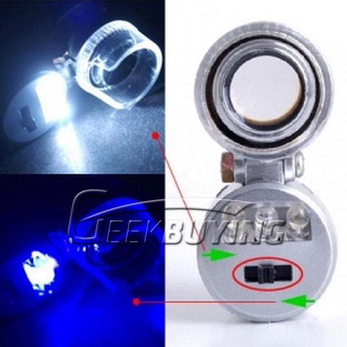 Mini 60X LED Light Jeweler Loupe Magnifier Microscope -----Black&Silver
