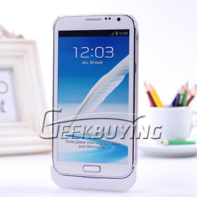 New 3600mAh Extended Backup Battery Case Cover for Samsung Galaxy Note 2 N7100 White