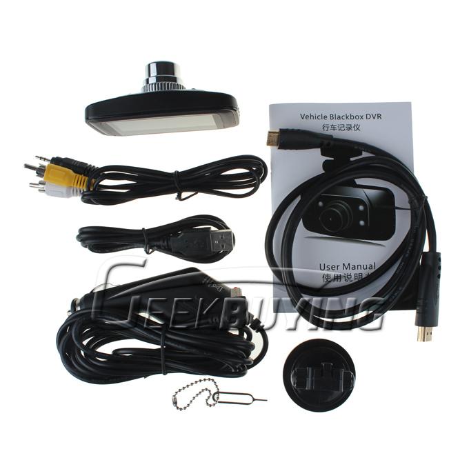 DHL GS8000 2.7 inch LCD Screen 170 Degree Full HD 1080P Car DVR Camera with GPS /G-Sensor /AV-Out/Mic/Night Vision
