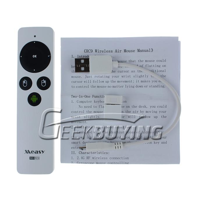 RC9 Measy Gyroscope Model Operation 2.4G Wireless Air Mouse Remote Control For Android Smart TV Box Desktop Laptop Mini PC
