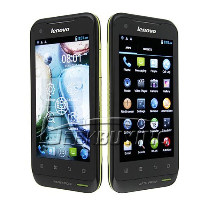 Lenovo LePhone A660 4.0 Inch MTK6577 Dual Core Waterproof Dustproof Shockproof Smart Phone Black