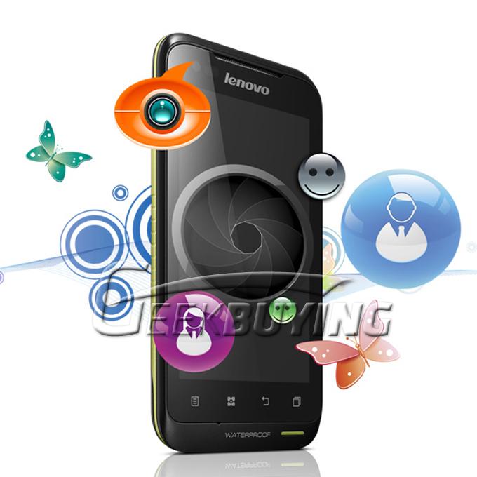 Lenovo LePhone A660 4.0 Inch MTK6577 Dual Core Waterproof Dustproof Shockproof Smart Phone Black