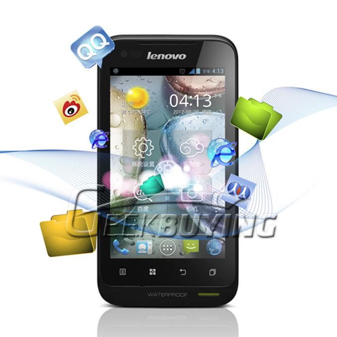 Lenovo LePhone A660 4.0 Inch MTK6577 Dual Core Waterproof Dustproof Shockproof Smart Phone Black