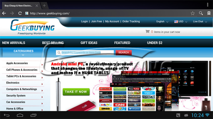 Freelander AP10 Google Android TV BOX RK3066 Dual Core 1G/4G TV BOX w/ Free Gyroscope Air Mouse