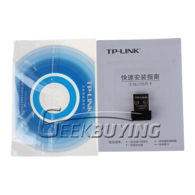 TL-WN725N Mini 150Mbps Wireless N Nano USB Adapter Supports Soft AP Function