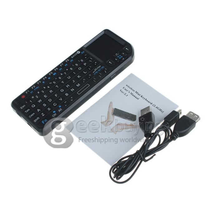 iPazzPort KP-810-10 2.4G Ultra Mini Wireless Handheld Keyboard &Touchpad for Laptop/Tablet/Android TV Box(005)