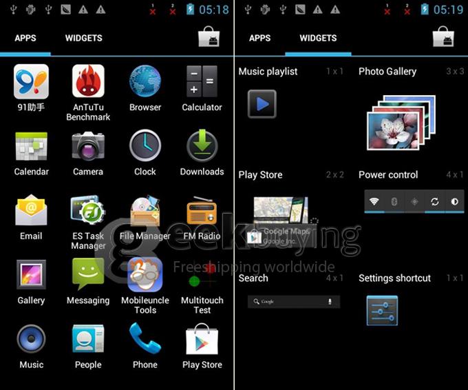 Freelander I10S 4.0inch Dual core SmartPhone MTK6577 5.0MP Camera Android 4.0 OS 3G GPS Black
