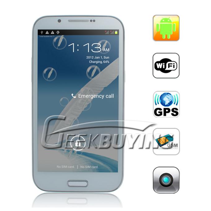 Tianhe N7100 5.5 Inch HD Screen MTK6577 Dual Core Smartphone 1G RAM 8.0MP Camera 3G GPS White