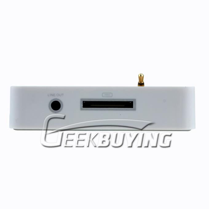 Brand New Male to 8-Pin Female Sync Charger Dock Station with 3.5mm Audio Metal Head for iPhone 5S/5C/5/iPod Touch 5 - White