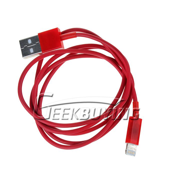 Brand New Fashion 8 Pin to USB Charger Cable for iPhone 6/6 Plus/5S/5C/5 iPod Touch 5 iPad Mini iPad 4 - Red
