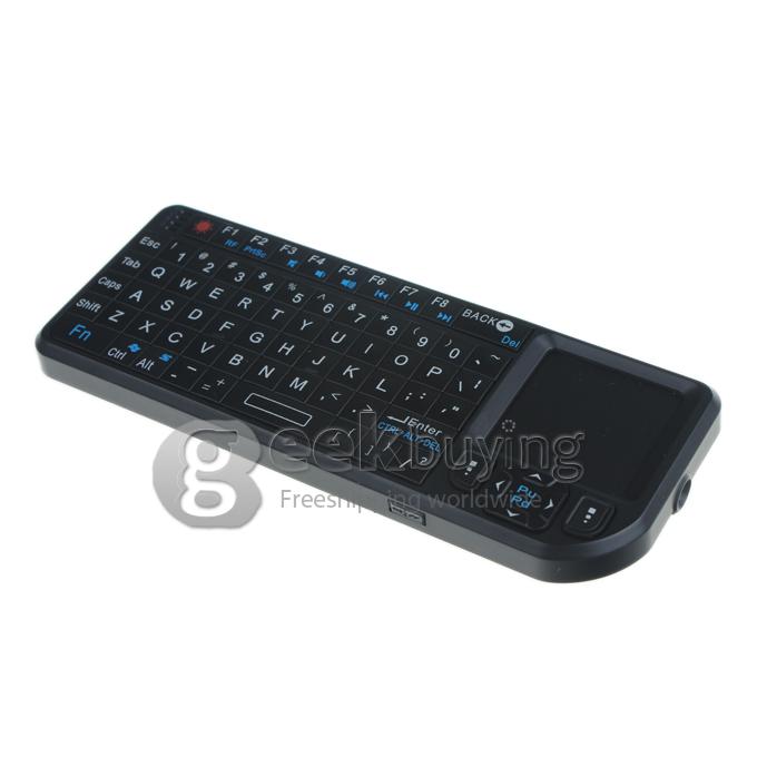 iPazzPort KP-810-10 2.4G Ultra Mini Wireless Handheld Keyboard &Touchpad for Laptop/Tablet/Android TV Box(005)