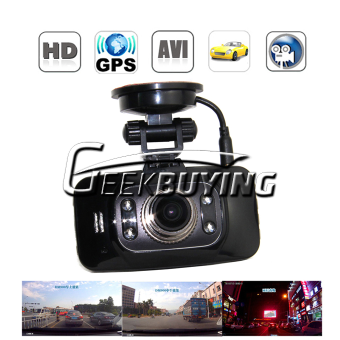 DHL GS8000 2.7 inch LCD Screen 170 Degree Full HD 1080P Car DVR Camera with GPS /G-Sensor /AV-Out/Mic/Night Vision