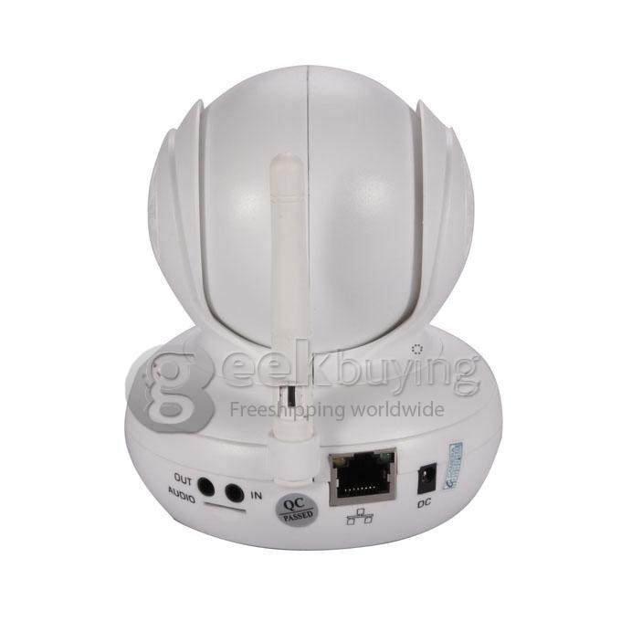 Wanscam JW0004 New Indoor 300k Pixel P2P Plug and Play Two-way Audio Security Wireless IP Camera Night Vision and Motion Detection Alarm - White