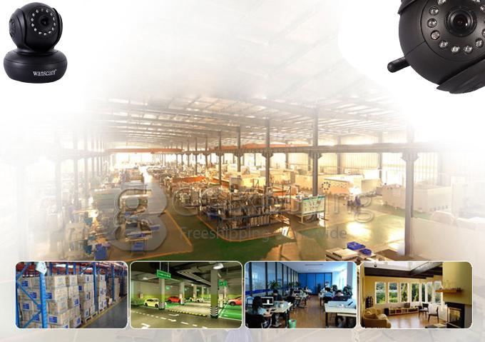 Wanscam JW0004 Indoor P2P 300k Pixel Plug and Play Two-way Audio Security Wireless IP Camera Night Vision and Motion Detection Alarm - Black