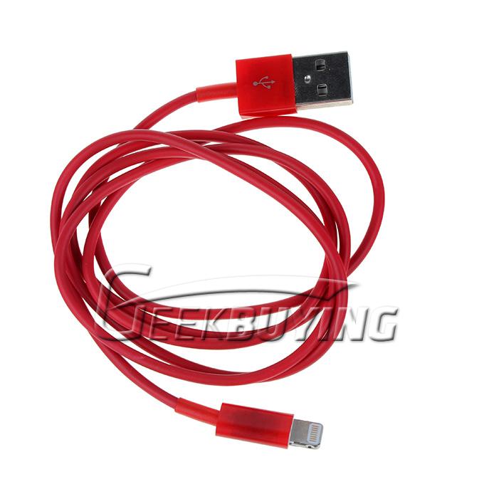 Brand New Fashion 8 Pin to USB Charger Cable for iPhone 6/6 Plus/5S/5C/5 iPod Touch 5 iPad Mini iPad 4 - Red