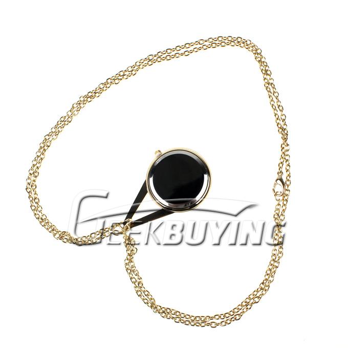 Brand New Stylish Triangle Pendant Necklace Chain Watch Golden