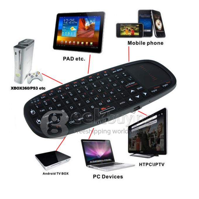 [HK Stock] Rii K10 2.4GHz  Wireless Keyboard &Mouse with Touchpad Fit  for PS3 XBOX360 C1386 HTPC Android TV Box