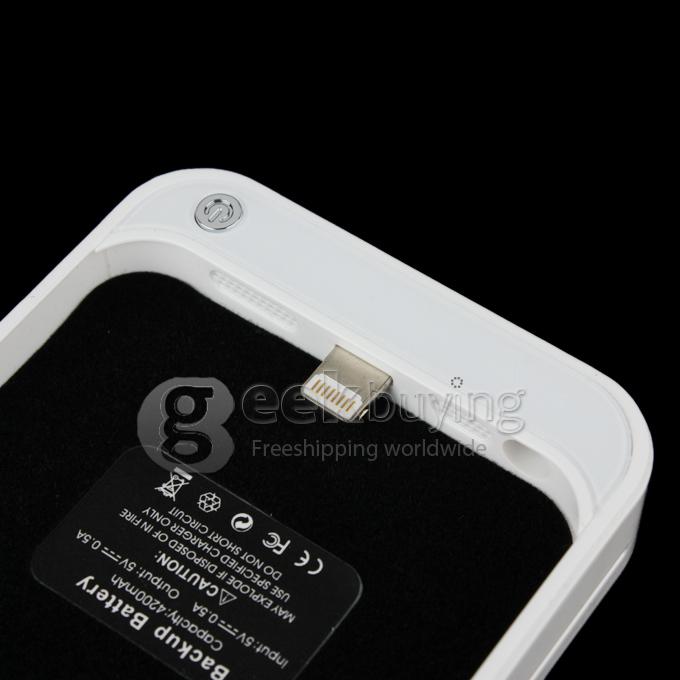 4200mAh External Backup Battery Case Power Bank for iPhone 5S 5