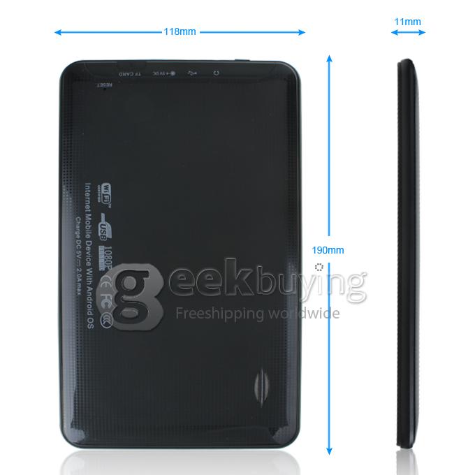 M712 7 inch RK2928 1GHz Android 4.1 Tablet PC 4GB Black