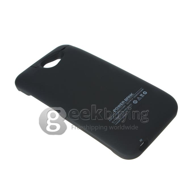 3200mAh Backup Extended Battery Charger Case Cover with Stand For HTC One X - Black