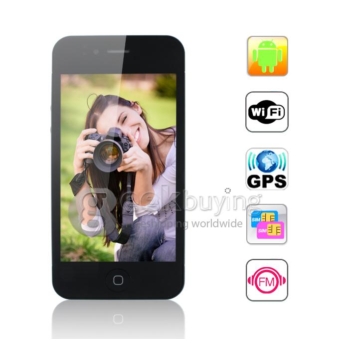 X5-73 4.0 Inch WVGA Capacitive screen MTK6573 1GHz Smartphone 5.0MP Camera Android 2.3 OS With 3G/GPS-Black
