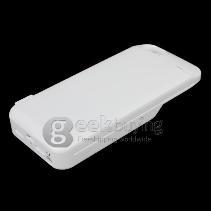 4200mAh External Backup Battery Charger Case Power Bank for iPhone 5S 5 - White