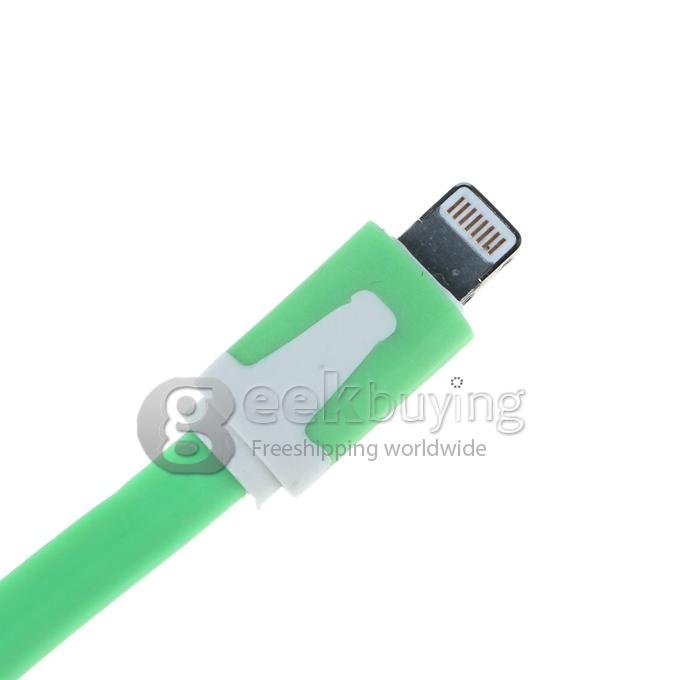 Brand New 8 Pin USB Little Noodle Sync Data Charger Cable for iPhone 6/6 Plus/5S/5C/5 iPod iPad Mini /iPad 4/iPod Touch 5 - Green