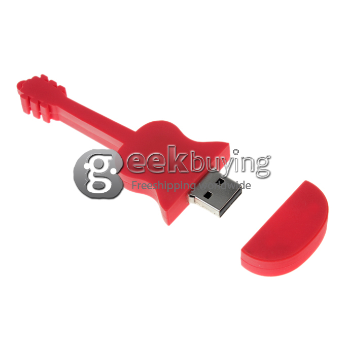 16GB Guitar Style USB 2.0 Flash Drive Disk for Laptop Computer PC----Red
