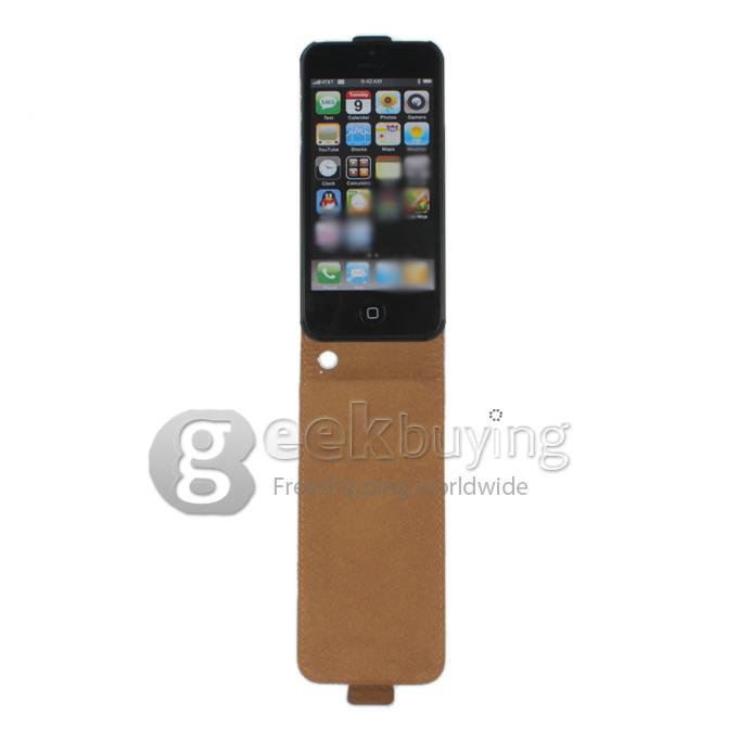 Fashion Plum Blossom Pattern Protective Leather Flip Pouch Case Cover for iPhone 5S 5