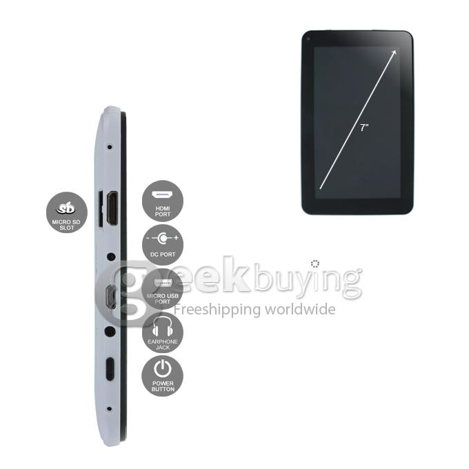 M712 7 inch RK2928 Android 4.1 Tablet PC 512M RAM 4GB ROM HDMI White