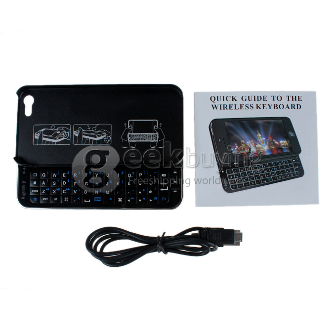New Sliding Wireless Keyboard Hardshell Case Cover for iPhone 5S 5