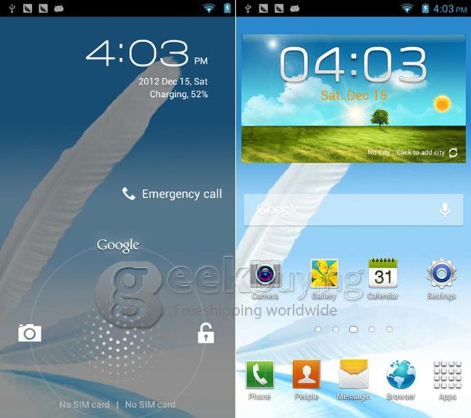 Feiteng Note2 N7100 5.5Inch QHD Capacitive MTK6577 512MB RAM Smartphone 8.0MP Camera Android 4.1 OS With 3G/GPS-Grey