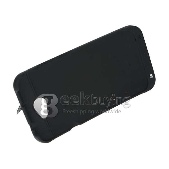 3200mAh Backup Extended Battery Charger Case Cover with Stand For HTC One X - Black