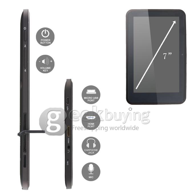 QM779 3G GPS 7 Inch Tablet PC Phablet HD Screen Android 4.1 Monster Phone MTK6577(MTK8377)1024*600