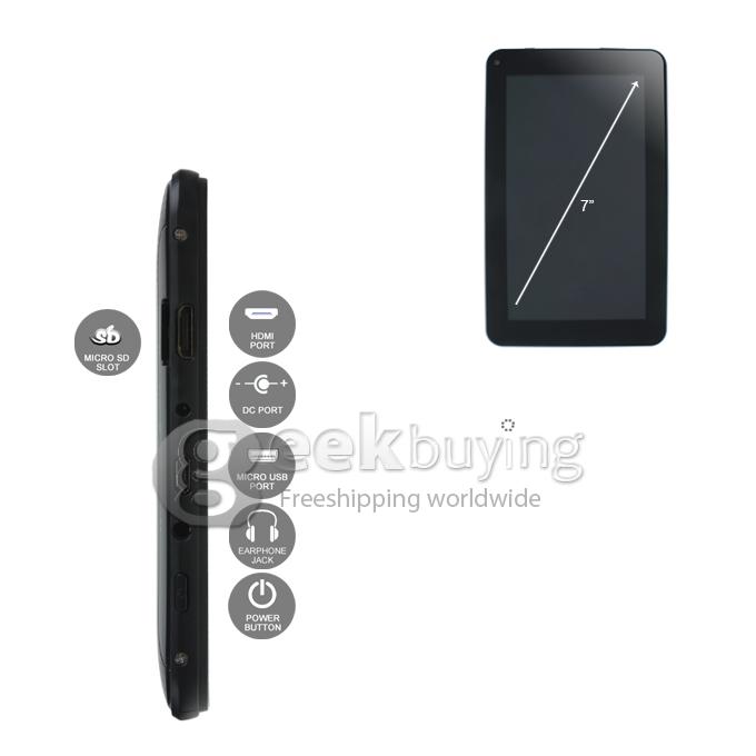 M712 7 inch RK2928 1GHz Android 4.1 Tablet PC 4GB Black