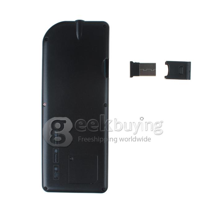 Rii RT-MWK02+ Mini Wireless Keyboard TPU Keys w/ Touchpad / Laser Pointer / Backlight - Black